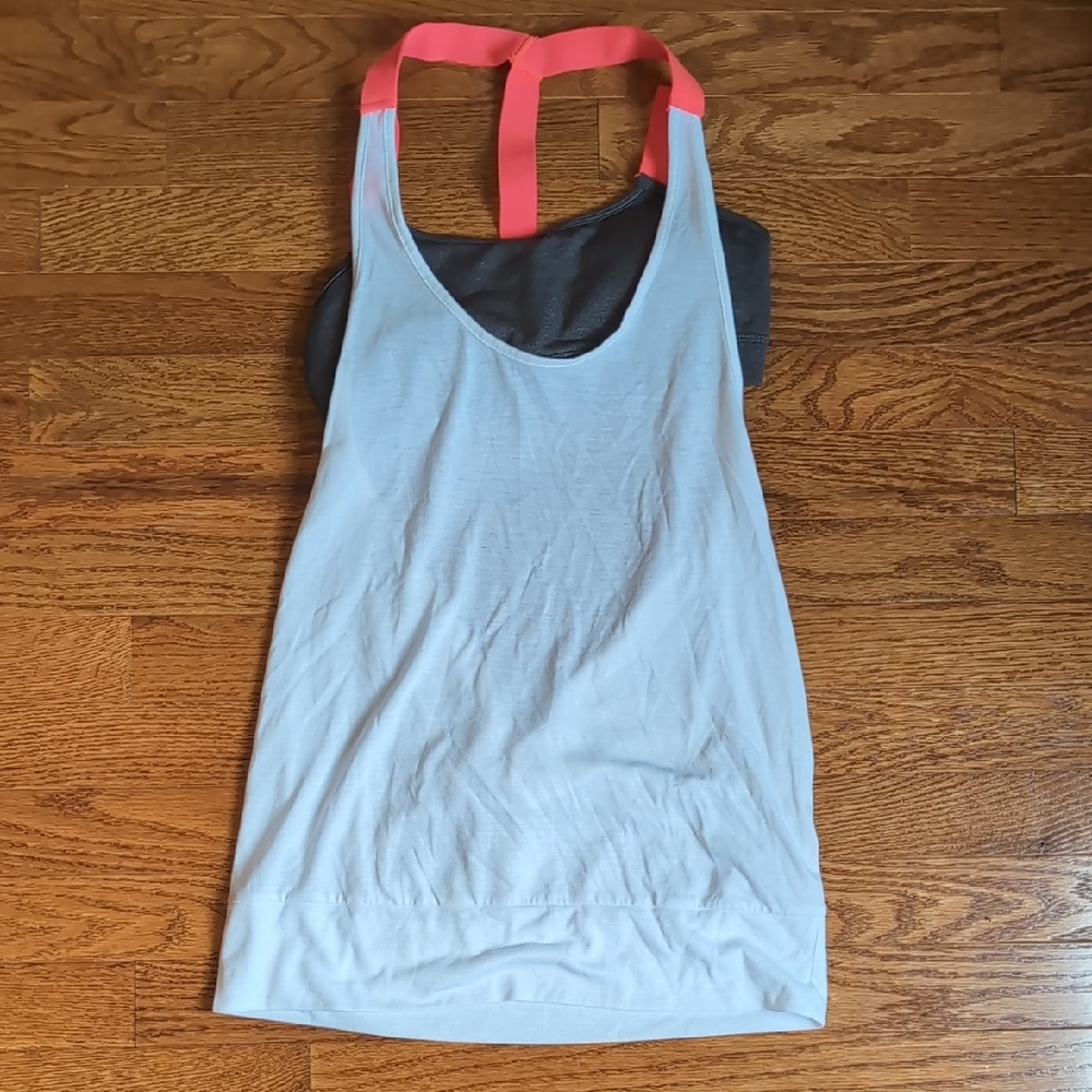 ALO Yoga White Tank Top with‎ Built In Sports Bra